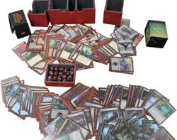 Gamecenic Red Card Deck Box W/ Dice Tray & Magic The Gathering Cards - Image 1