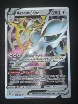 Pokemon Arceus VSTAR 123/172 Metal Card Sword & Shield: Brilliant Stars NM - Image 1