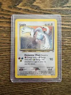 Pokemon TCG Lugia Neo Genesis Holo Rare Card 9/111 LP/MP Condition - Image 1