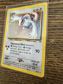 Pokemon TCG Lugia Neo Genesis Holo Rare Card 9/111 LP/MP Condition - Image 5