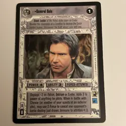 STAR WARS CCG ENDOR RARE CARD GENERAL SOLO (1999) - Image 1