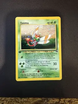 Pokemon TCG Yanma Neo Discovery Holo Card 17/75 1st Edition Rare - Image 2