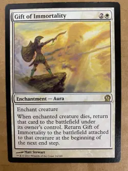 MTG 1x Gift of Immortality # 14 Theros Modern Magic the Gathering Card x1 LP - Image 1