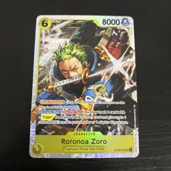 One Piece Roronoa Zoro ST29-014 SR Card Egghead Starter Deck English - Image 1