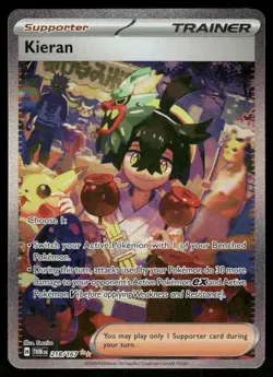 Pokemon Cards Kieran 218/167 Twilight Masquerade Special Illustration Rare NM *2 - Image 1
