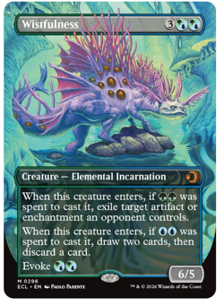 Wistfulness - Borderless Lorwyn Eclipsed MTG - Image 1