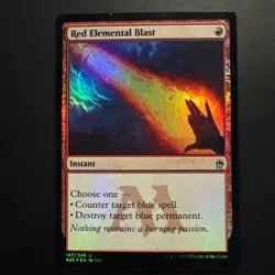 Red Elemental Blast Masters 25 Foil NM Magic The Gathering - Image 1