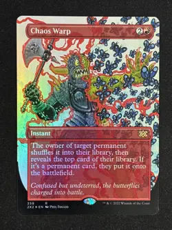 1x MTG Chaos Warp (Borderless, Foil) - Double Masters 2022 (2X2) #359 - Magic - Image 1