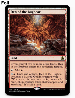 Den of the Bugbear (FOIL) - [Adventures in the Forgotten Realms] MTG Magic 🔥 - Image 1