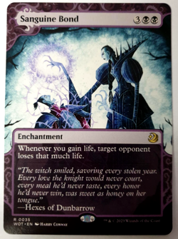 MTG Wilds of Eldraine Enchanting Tales - Sanguine Bond - Rare 0035 - VLP - Image 1