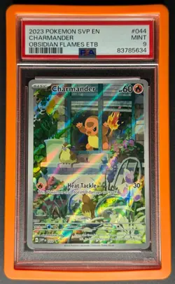 Charmander 44 - PSA 9 Mint - 2023 Pokemon Obsidian Flames ETB Black Star Promo - Image 1