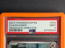 Charmander 44 - PSA 9 Mint - 2023 Pokemon Obsidian Flames ETB Black Star Promo - Image 3