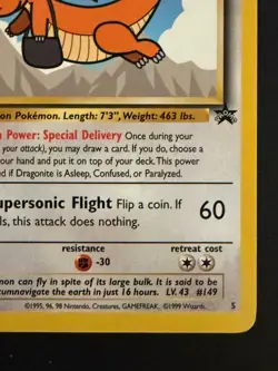 Dragonite (#149) 1999 Pokemon Black Star Movie Promo Stamped #5 - Near Mint - Image 4