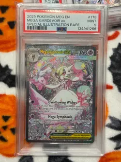 2025 POKEMON MEG EN #178/132 MEGA GARDEVOIR EX SPECIAL ILLUSTRATION RARE PSA 9 - Image 2