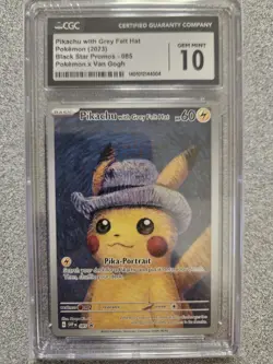 2023 Pokemon #085 Pikachu With Grey Felt Hat Van Gogh CGC 10 - Image 1