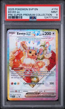 2025 POKEMON SVP EN-SV #174 EEVEE ex PRE SUPER-PREMIUM COLLECTION PSA 9 - Image 1