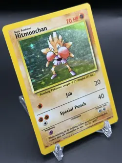 Pokemon TCG Hitmonchan Base Set 7/102 Holo 1999-2000 Wizards Base Set Copyright - Image 5