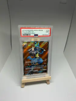 Pokemon Lucario 122/131 Sun & Moon Forbidden Light Slab - PSA 9 - Image 1