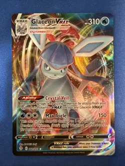 Pokemon TCG Glaceon VMAX Evolving Skies 041/203 Holo Ultra Rare - NM - Image 1