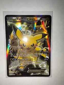 Pokemon Pikachu EX XY124 Promo Full Art Holo Near Mint - Image 1