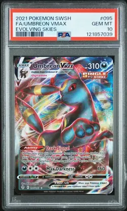2021 POKEMON SWSH FA/UMBREON VMAX EVOLVING SKIES PSA GEM 10 - Image 1