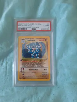 Pokemon TCG Machamp Holo Rare 1st Edition Base Set 8/102 EX-MT PSA 6 - Image 1