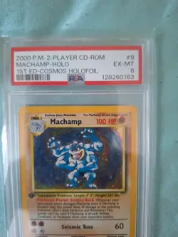 Pokemon TCG Machamp Holo Rare 1st Edition Base Set 8/102 EX-MT PSA 6 - Image 3