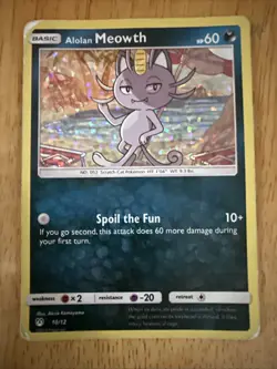 Pokemon Meowth 2019 McDonald's 10/12 Holo Promo - Image 1