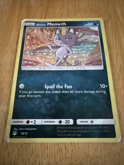 Pokemon Meowth 2019 McDonald's 10/12 Holo Promo - Image 2