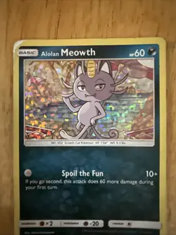Pokemon Meowth 2019 McDonald's 10/12 Holo Promo - Image 3