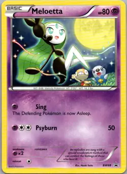 Meloetta BW68 Promo BW Black Star Promos Pokemon Lightly Played - Image 1
