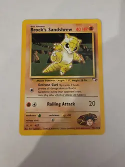 Brock’s Sandshrew 71/132 Pokemon TCG Gym Heroes Unlimited LP - Image 1