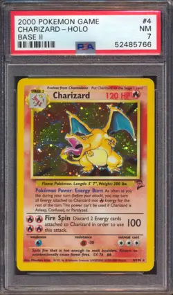 2000 POKEMON GAME CHARIZARD #4 HOLO PSA 7! - Image 1