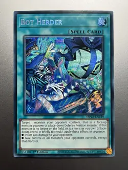 Yugioh - Bot Herder Prismatic Secret Rare MP25-EN149, Near Mint, 1st Edition - Image 1