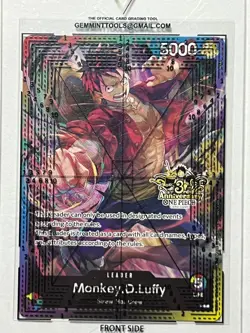 Monkey.D.Luffy Leader 3rd Anniversary Tournament 3 Brothers Pack - GRADEABLE - - Image 3