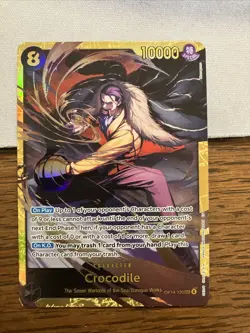 One Piece TCG English OP14-120 Crocodile SEC Foil - In Hand - Image 1