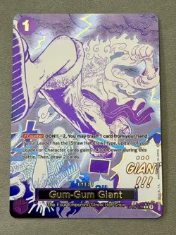 Gum-Gum Giant OP09-078 Alt Manga. One Piece CCG PRB-02 English NM - Image 1