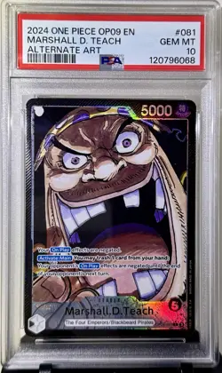2024 One Piece OP09 Marshall D. Teach Alternate Art PSA 10 | Emperor Energy - Image 1