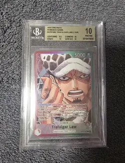 One Piece OP01-002 Trafalgar Law Alternate Art - BGS 10 - Image 1