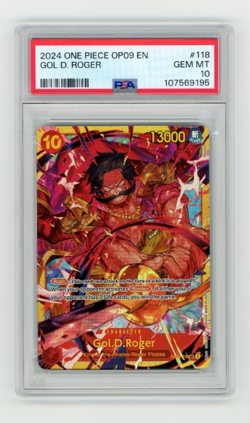 2024 ONE PIECE OP09-EMPERORS IN THE NEW WORLD #118 GOL D. ROGER PSA 10 - Image 1