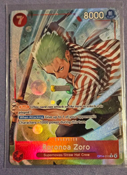 Roronoa Zoro Alt Art OP14-015 The Azure Sea's One Piece TCG English NM/M - Image 1