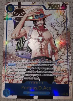 One Piece TCG Portgas D Ace Alt Art SEC OP-013 Carrying On His Will English - Image 1