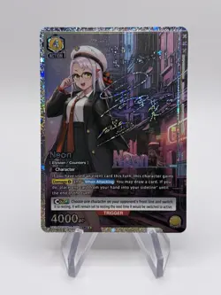 Neon 006 SR** Signed GODDESS OF VICTORY NIKKE Union Arena English Card - Image 1