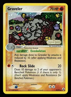 Graveler 34/92 Reverse Holo Stamped Legend Maker Pokemon Card - Image 1