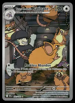 Pokemon Cards Team Rocket's Raticate 202/182 Destined Rivals NM - Image 1