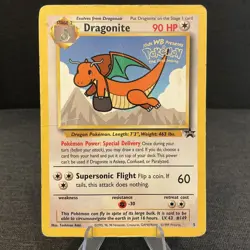 Dragonite (Movie Promo) Stamped WOTC Black Star Promo 5 Vintage Card - HP/DM - Image 1