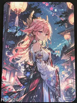 🔥 HS1 246 Yae Miko Genshin Impact Hot & Spicy Waifu Anime A6 Board Card - Image 1