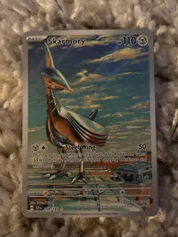 Pokemon TCG Skarmory 209/191 Surging Sparks Illustration Rare Holo Card NM - Image 1