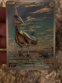 Pokemon TCG Skarmory 209/191 Surging Sparks Illustration Rare Holo Card NM - Image 3