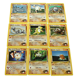 Brock's Pokemon Lot 9 1st Editions Gym Heroes & Gym Challenge Non-Holo Cards LP - Image 1